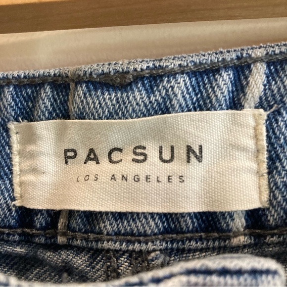 PACSUN Sz 27  Mid Wash Striped Mom Style Jeans - Picture 4 of 10
